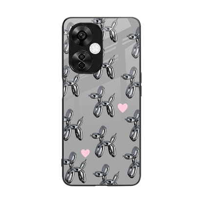 Metallic Pup back phone cover | glass case for oneplus nord ce 3 lite
