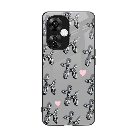 Metallic Pup back phone cover | glass case for oneplus nord ce 3 lite