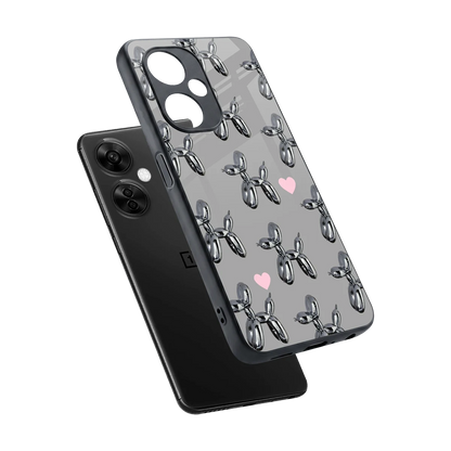 Metallic Pup sleek oneplus nord ce 3 lite cover with tempered glass back and TPU edges