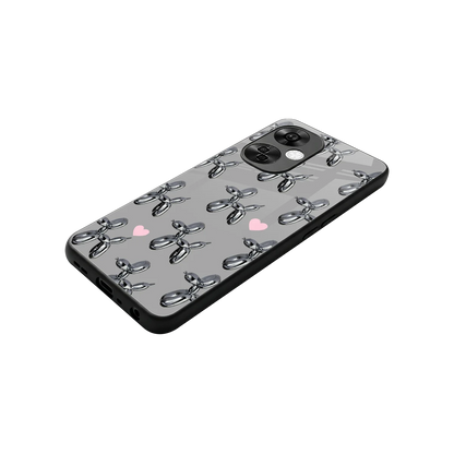 Metallic Pup stylish phone case for oneplus nord ce 3 lite | glossy glass and slim fit