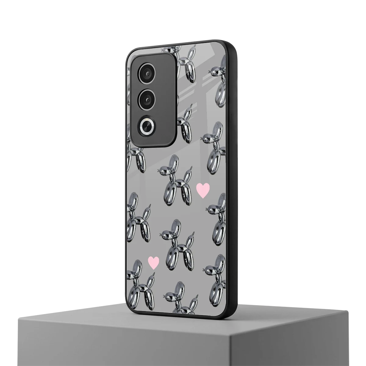 Metallic Pup oppo a3 pro mobile cover | shockproof glass phone case
