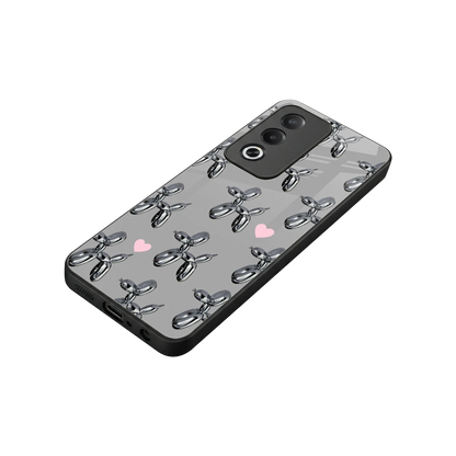 Metallic Pup stylish phone case for oppo a3 pro | glossy glass and slim fit