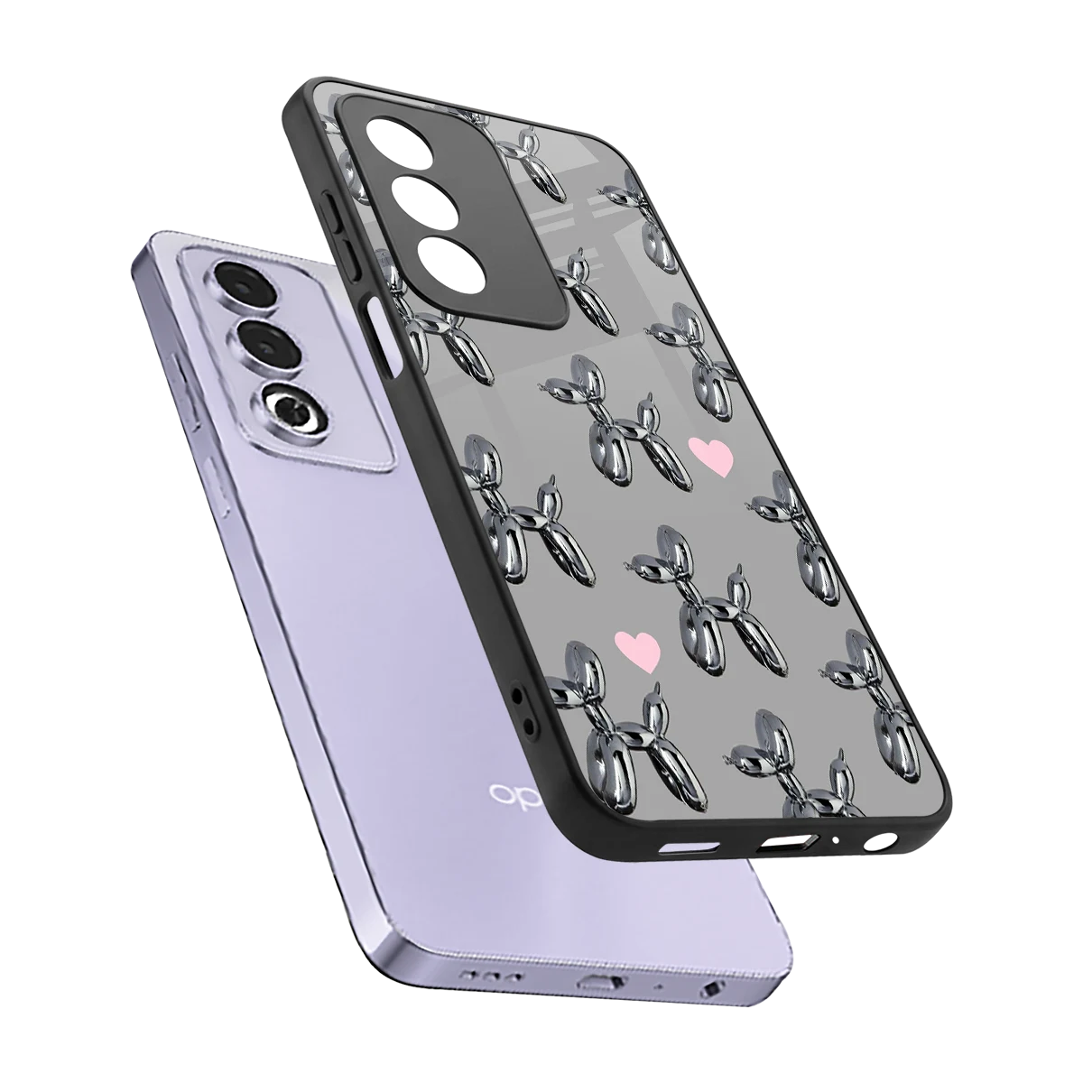 Metallic Pup sleek oppo a3 pro cover with tempered glass back and TPU edges