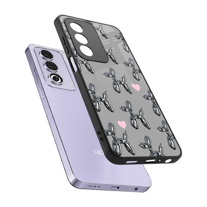 Metallic Pup sleek oppo a3 pro cover with tempered glass back and TPU edges