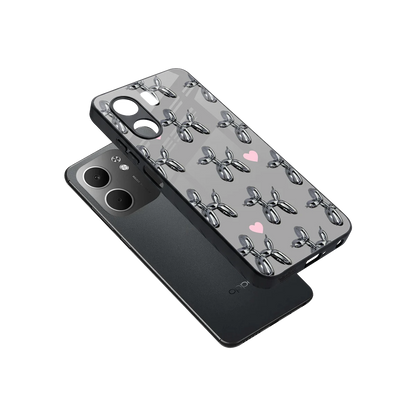 Metallic Pup sleek oppo a5x 5g cover with tempered glass back and TPU edges