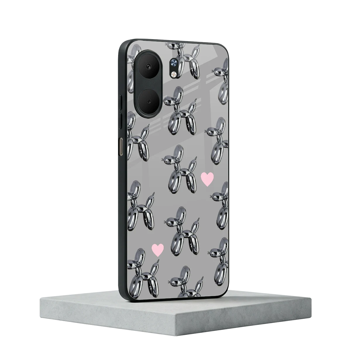 Metallic Pup oppo a5x 5g mobile cover | shockproof glass phone case
