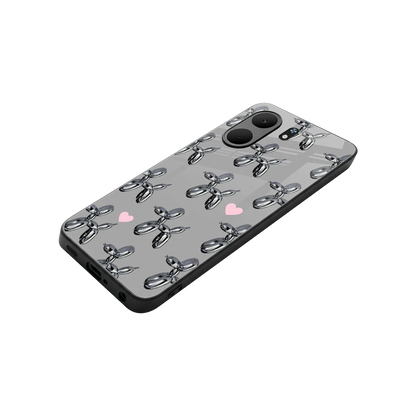 Metallic Pup stylish phone case for oppo a5x 5g | glossy glass and slim fit