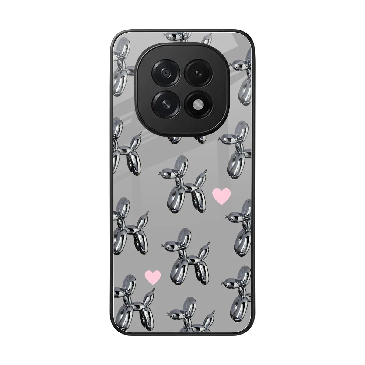 Metallic Pup back phone cover | glass case for oppo f29 5g