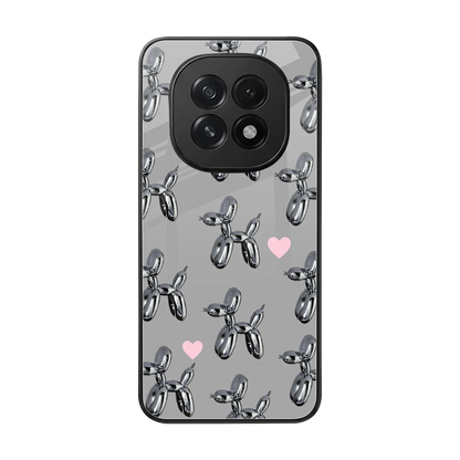 Metallic Pup back phone cover | glass case for oppo f29 5g