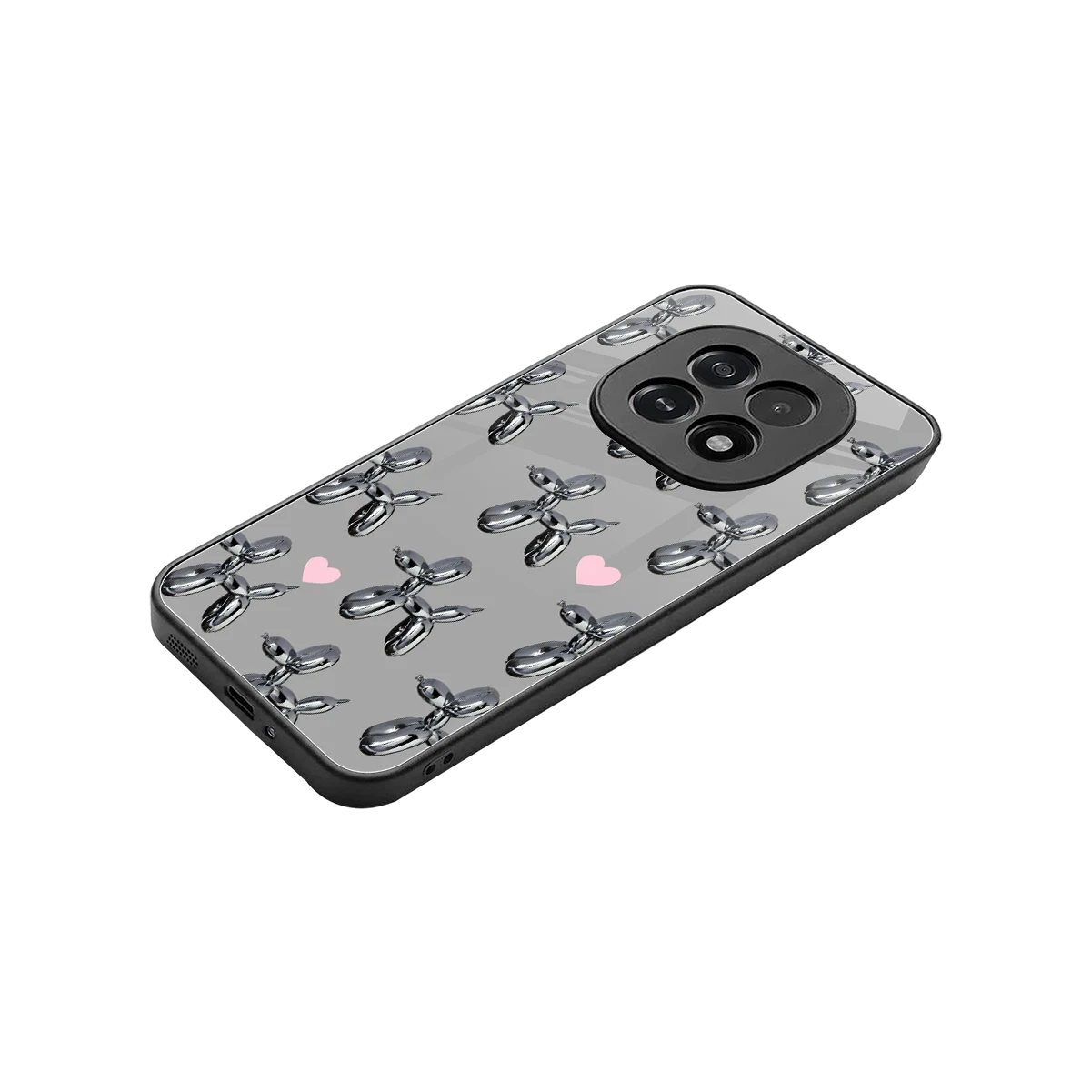 Metallic Pup stylish phone case for oppo f29 5g | glossy glass and slim fit