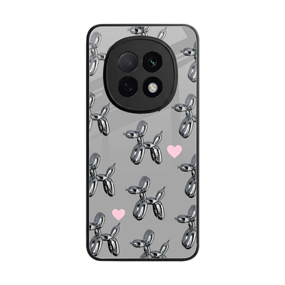 Metallic Pup back phone cover | glass case for oppo f29 pro 5g