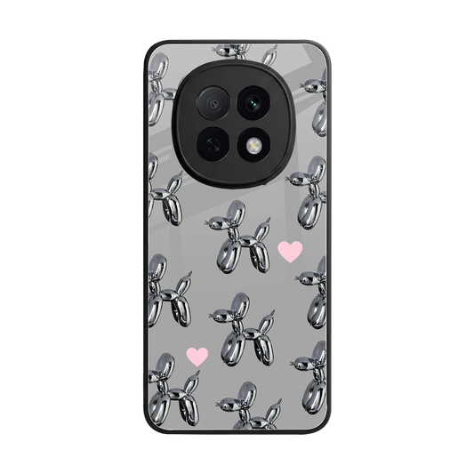 Metallic Pup back phone cover | glass case for oppo f29 pro 5g