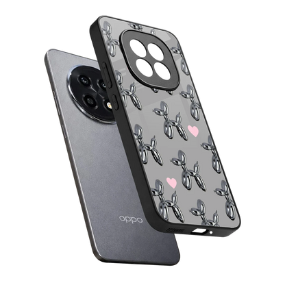 Metallic Pup sleek oppo f29 pro 5g cover with tempered glass back and TPU edges