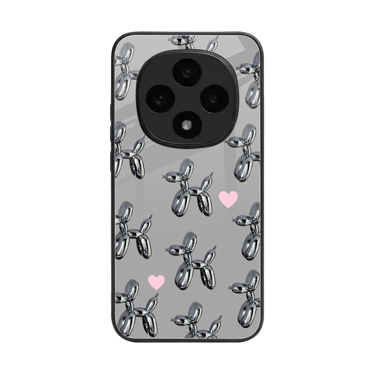 Metallic Pup back phone cover | glass case for oppo f31 pro 5g