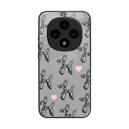 Metallic Pup back phone cover | glass case for oppo f31 pro 5g