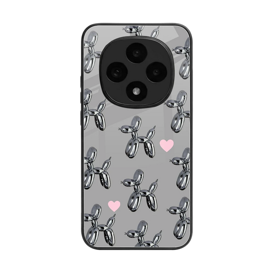 Metallic Pup back phone cover | glass case for oppo f31 pro 5g
