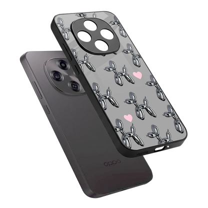 Metallic Pup sleek oppo f31 pro 5g cover with tempered glass back and TPU edges