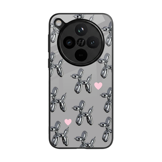 Metallic Pup back phone cover | glass case for oppo find x8