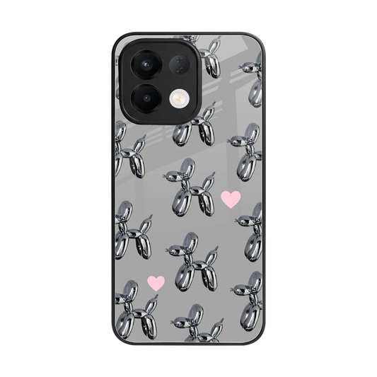 Metallic Pup back phone cover | glass case for oppo k13 5g
