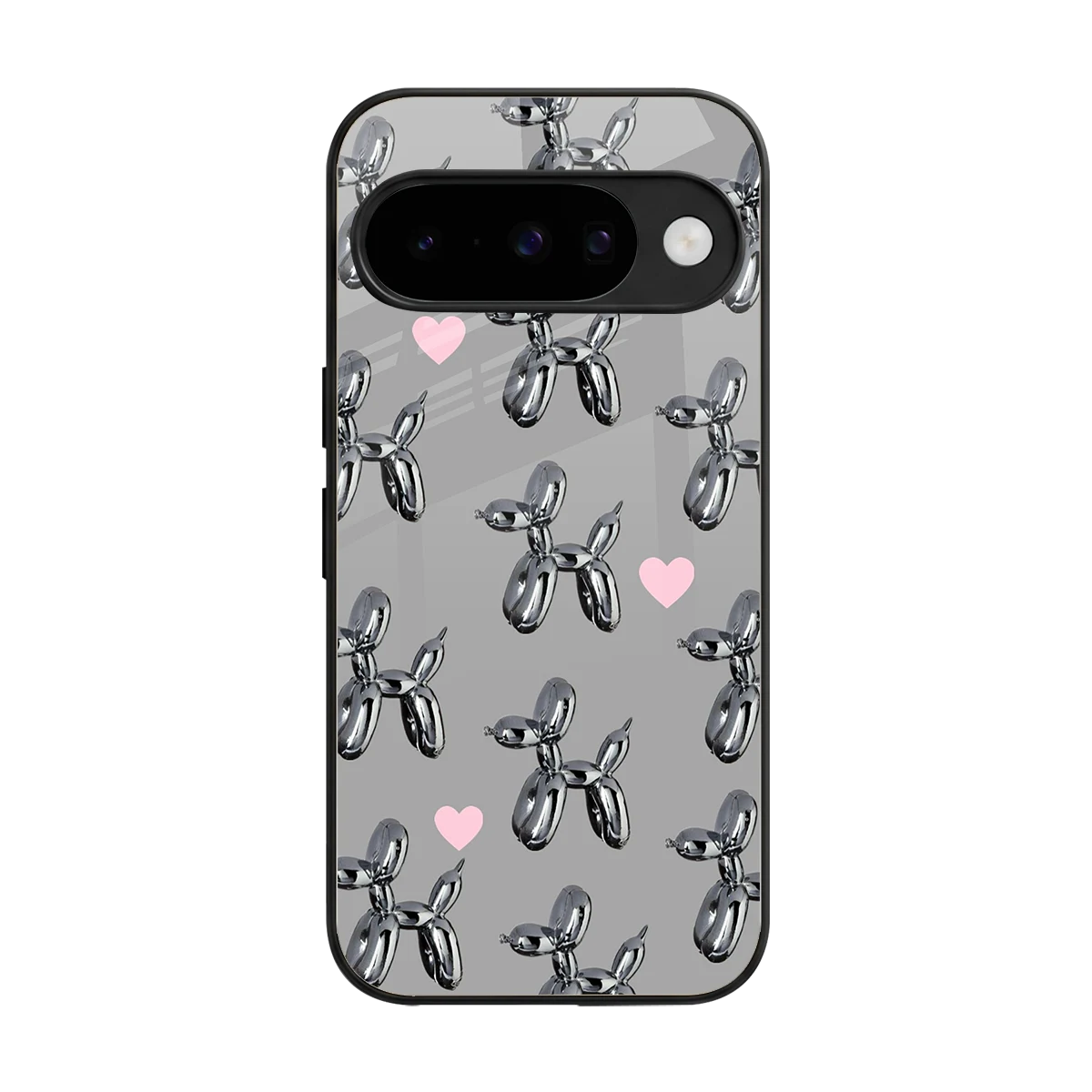 Metallic Pup back phone cover | glass case for google pixel 10