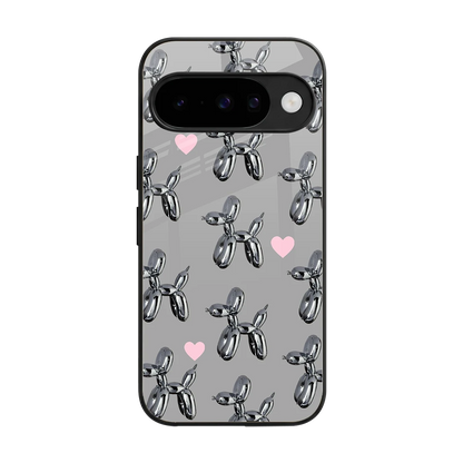Metallic Pup back phone cover | glass case for google pixel 10