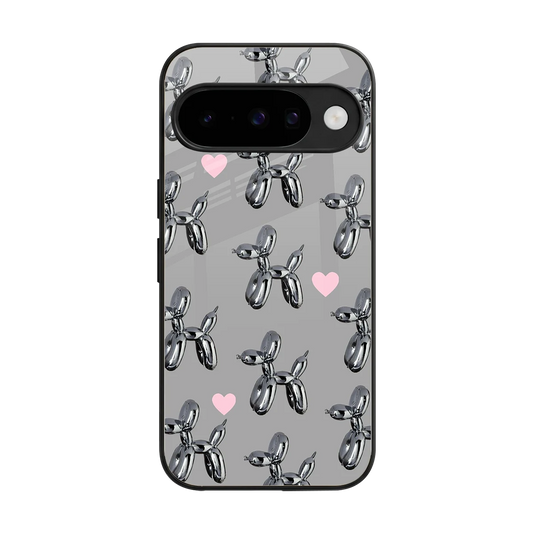 Metallic Pup back phone cover | glass case for google pixel 10