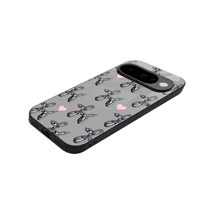 Metallic Pup stylish phone case for google pixel 10 | glossy glass and slim fit