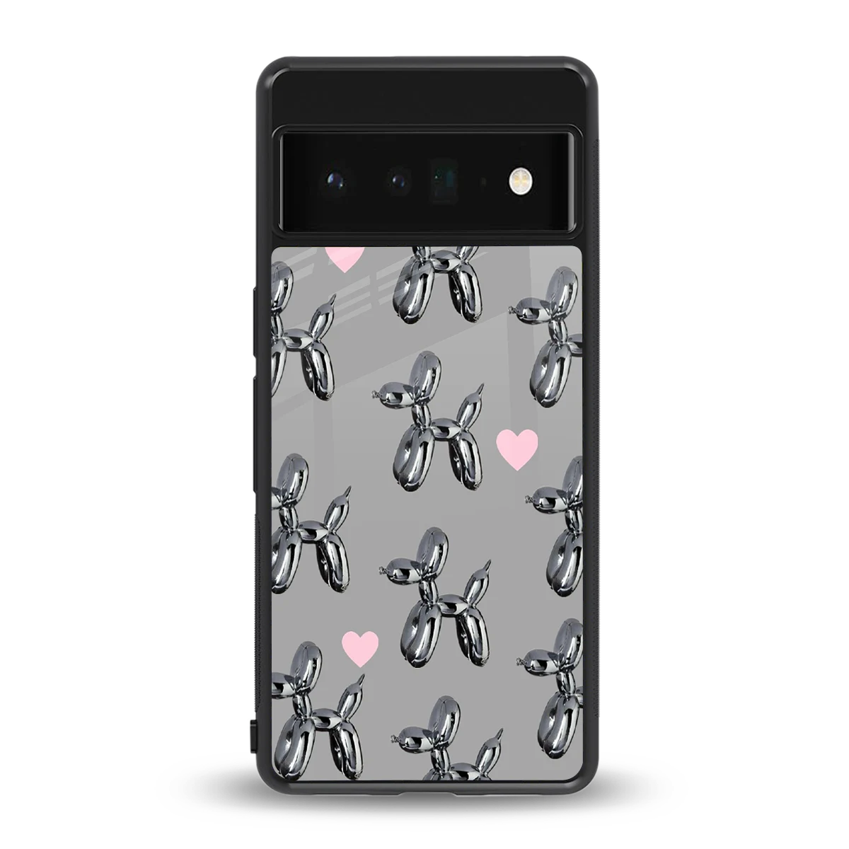 Metallic Pup back phone cover | glass case for google pixel 6 pro