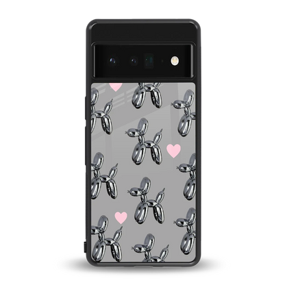 Metallic Pup back phone cover | glass case for google pixel 6 pro