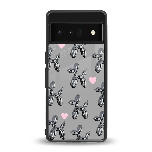 Metallic Pup back phone cover | glass case for google pixel 6 pro