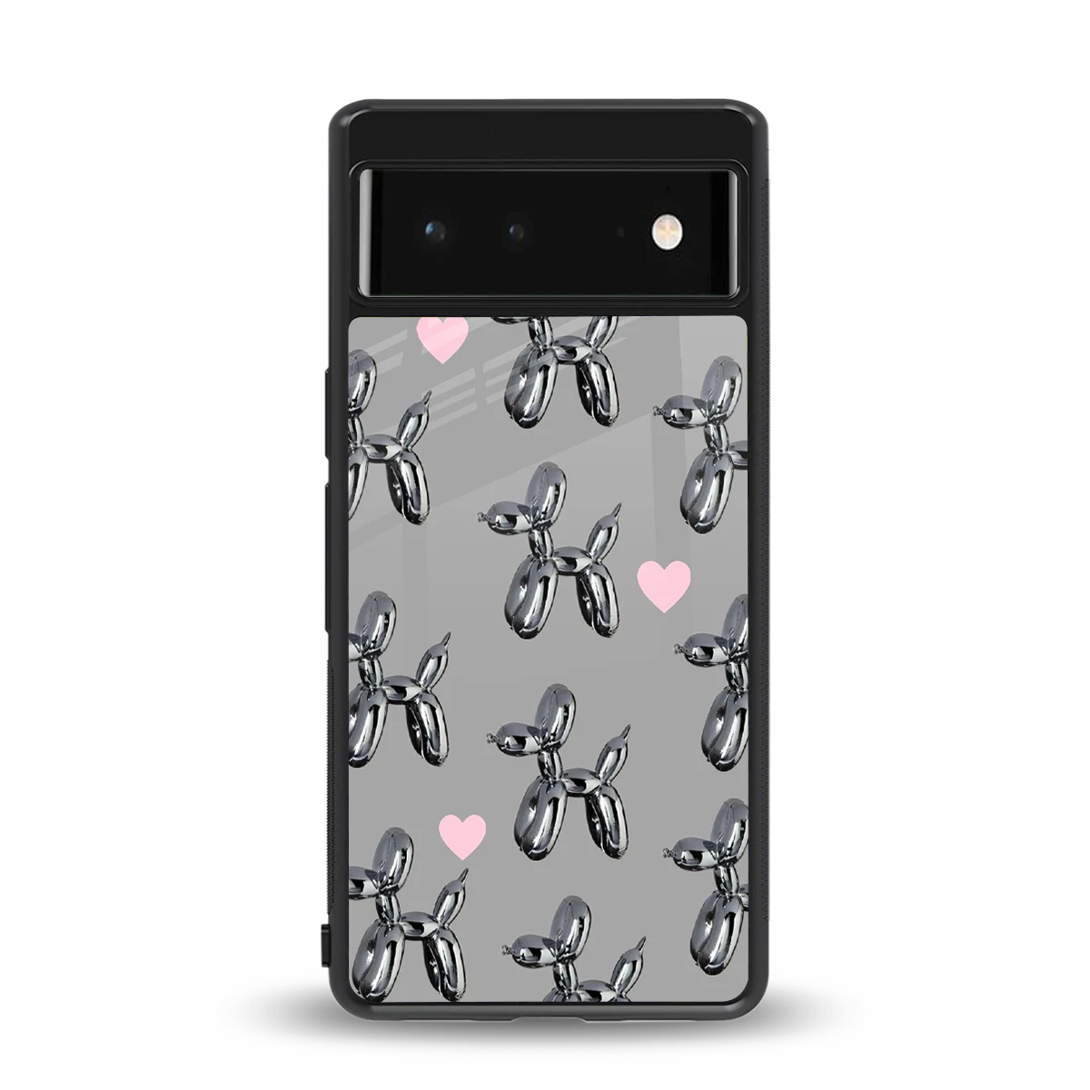 Metallic Pup back phone cover | glass case for google pixel 6