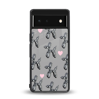 Metallic Pup back phone cover | glass case for google pixel 6
