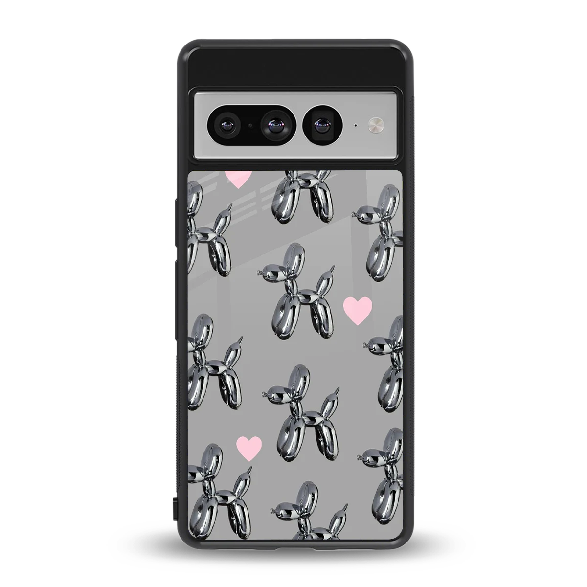 Metallic Pup back phone cover | glass case for google pixel 7 pro