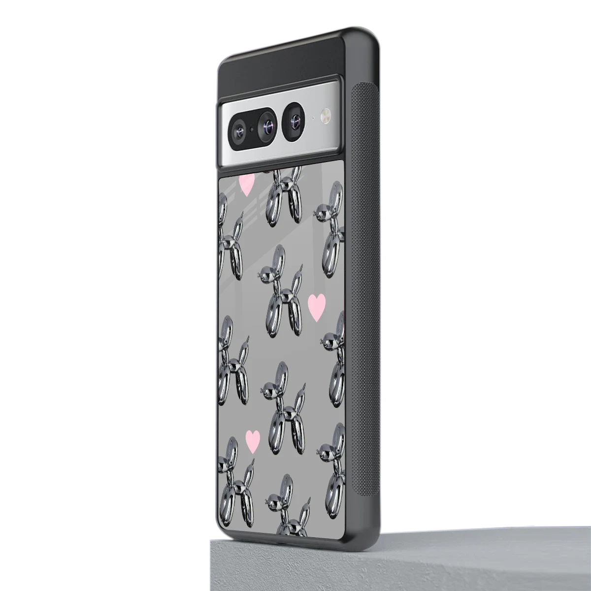 Metallic Pup stylish phone case for google pixel 7 pro | glossy glass and slim fit