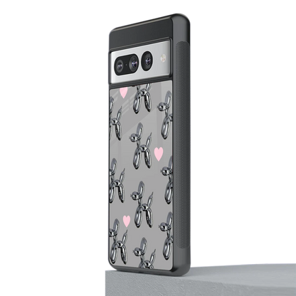 Metallic Pup stylish phone case for google pixel 7 pro | glossy glass and slim fit