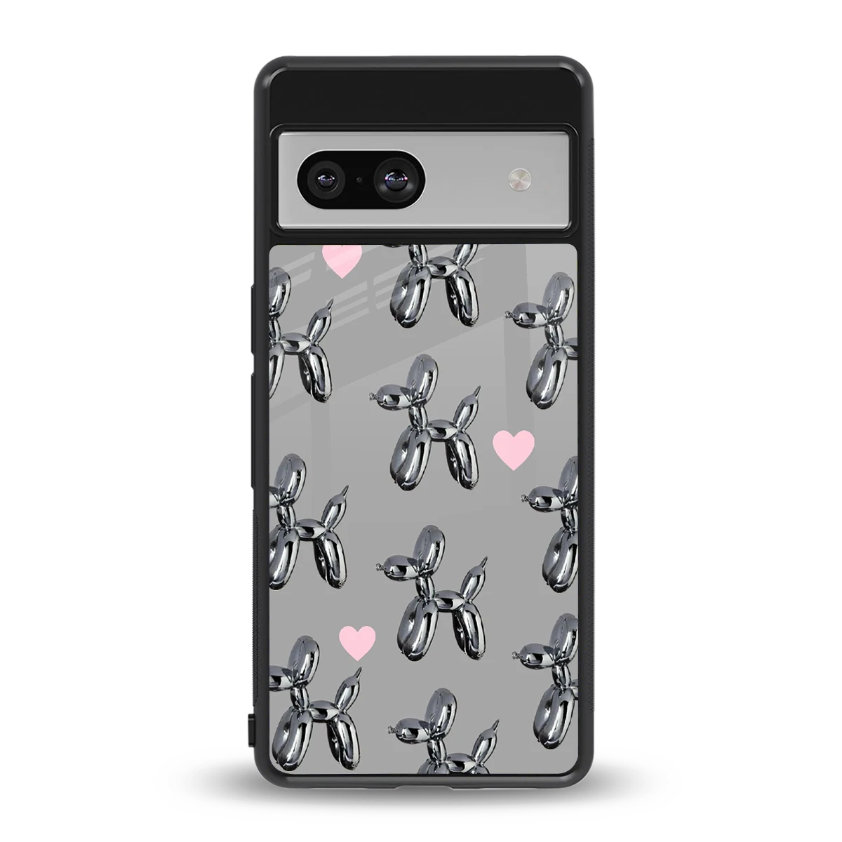 Metallic Pup back phone cover | glass case for google pixel 7a