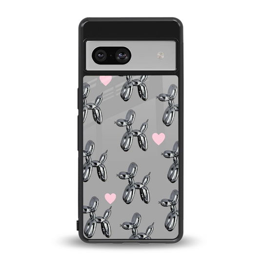 Metallic Pup back phone cover | glass case for google pixel 7