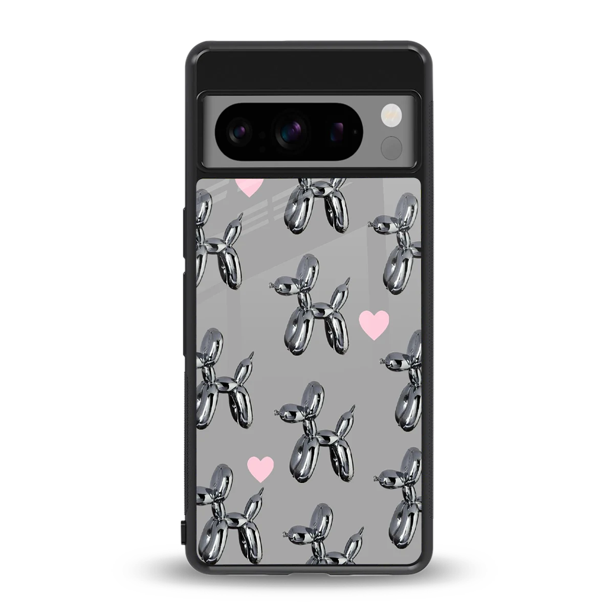 Metallic Pup back phone cover | glass case for google pixel 8 pro