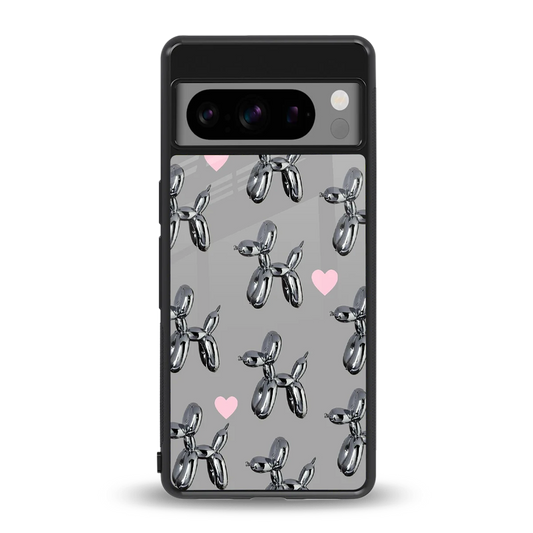 Metallic Pup back phone cover | glass case for google pixel 8 pro