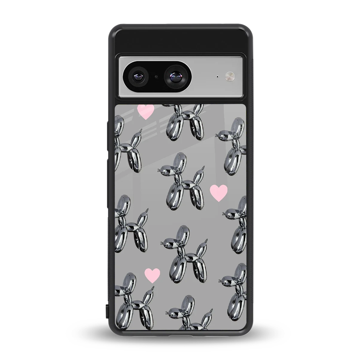Metallic Pup back phone cover | glass case for google pixel 8