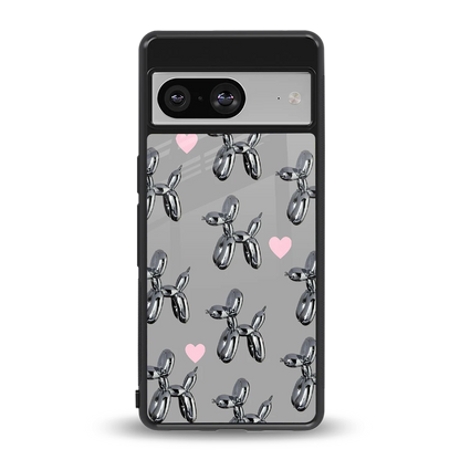 Metallic Pup back phone cover | glass case for google pixel 8