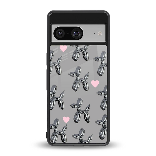 Metallic Pup back phone cover | glass case for google pixel 8