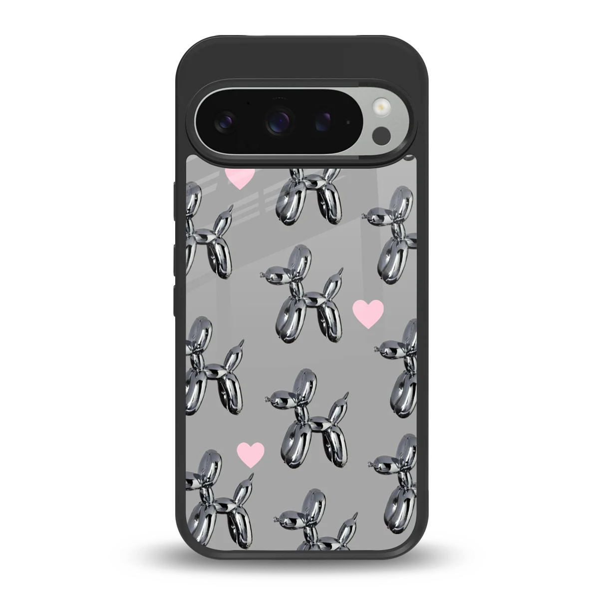 Metallic Pup back phone cover | glass case for google pixel 9 pro xl