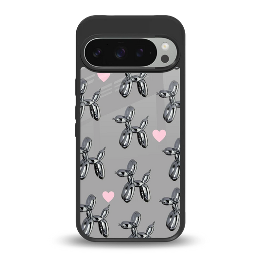 Metallic Pup back phone cover | glass case for google pixel 9 pro xl