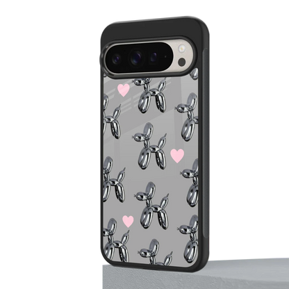 Metallic Pup google pixel 9 pro mobile cover | shockproof glass phone case