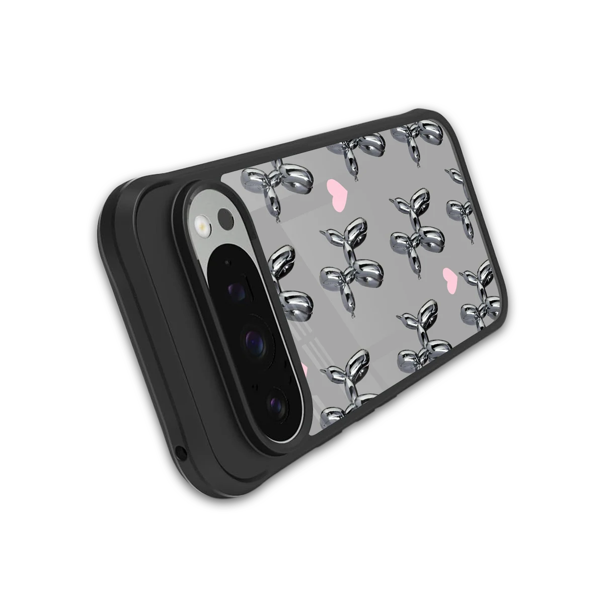 Metallic Pup stylish phone case for google pixel 9 pro xl | glossy glass and slim fit
