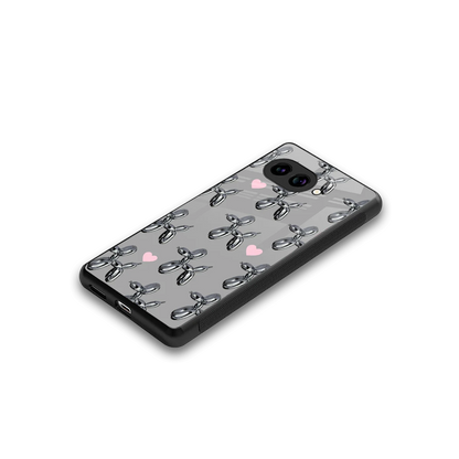 Metallic Pup stylish phone case for google pixel 10a | glossy glass and slim fit