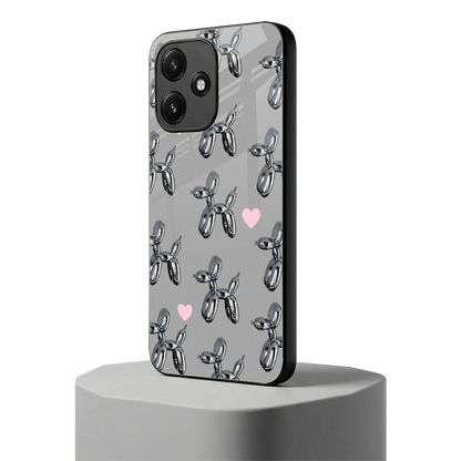 Metallic Pup redmi 12 5g mobile cover | shockproof glass phone case