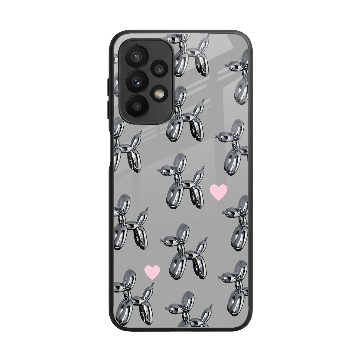 Metallic Pup back phone cover | glass case for samsung galaxy a23