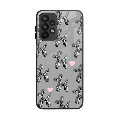 Metallic Pup back phone cover | glass case for samsung galaxy a23